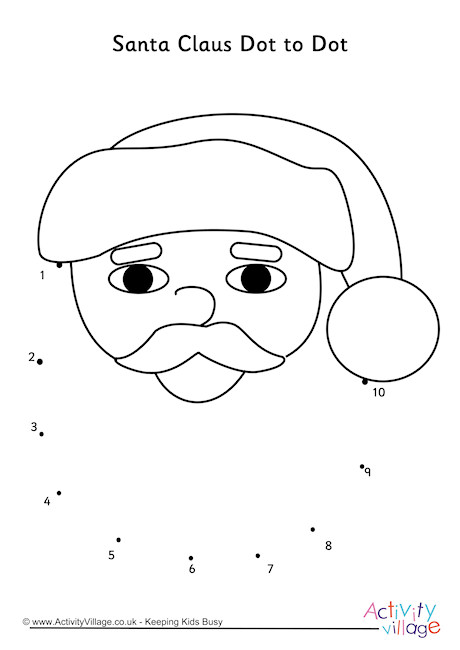 Santa Claus Dot To Dot Game Printables | My XXX Hot Girl