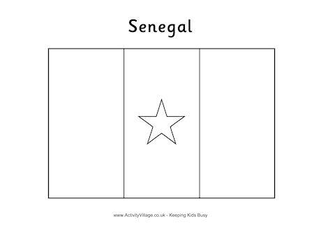 Download Senegal Flag Colouring Page