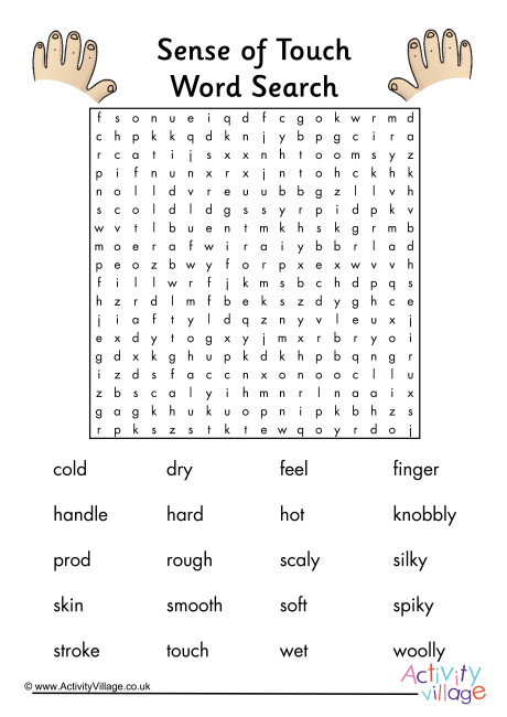 Sense Of Touch Word Search