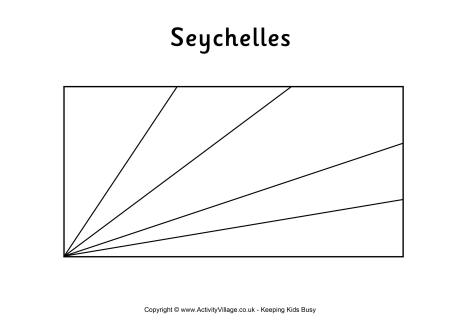 Seychelles flag colouring page