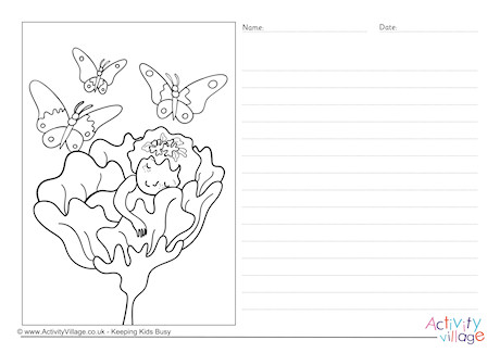 Sleeping fairy story paper