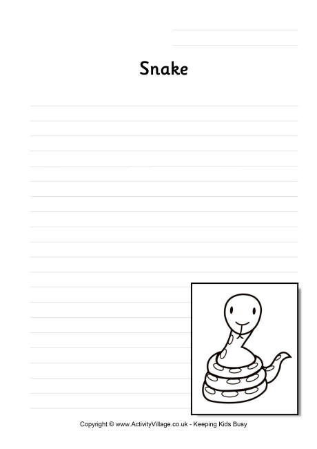 Snake writing page