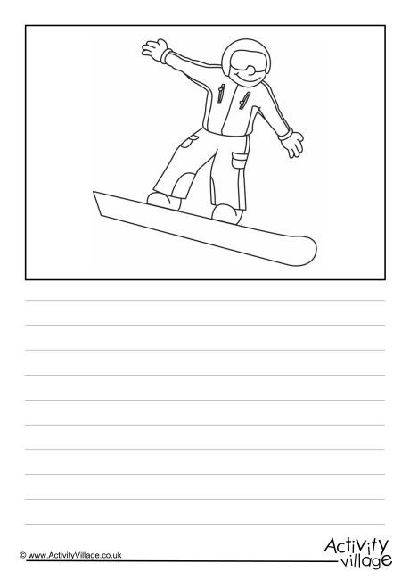 Snow Boarding Story Paper