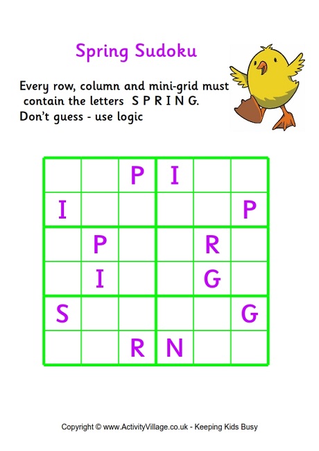 spring sudoku medium