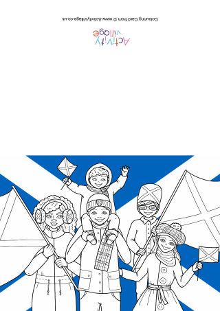 St Andrew's Day colouring card 4