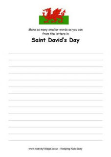 St David's Day Puzzles
