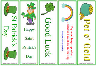 St Patrick's Day Bookmarks