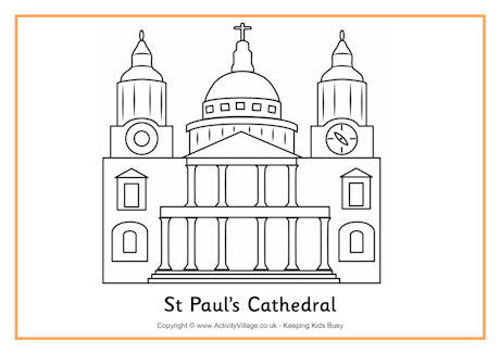 St Paul's Cathedral Colouring Page