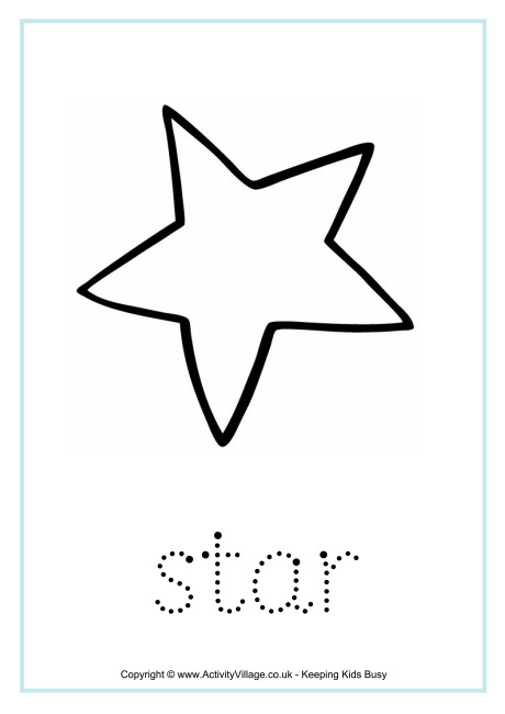 Star Word Tracing