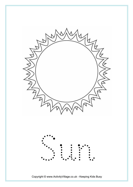 worksheet birthday teachers Sun Tracing Word