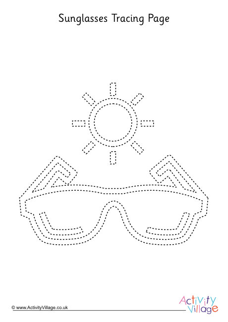 Sunglasses tracing page