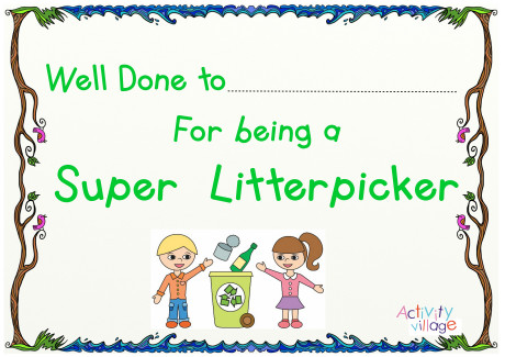 Super Litterpicker Certificate