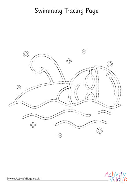 Swimming tracing page