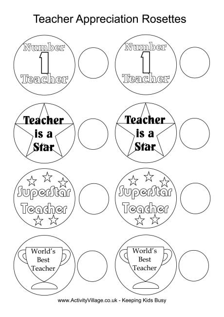 Teacher appreciation rosettes