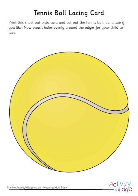 Tennis Ball Lacing Card