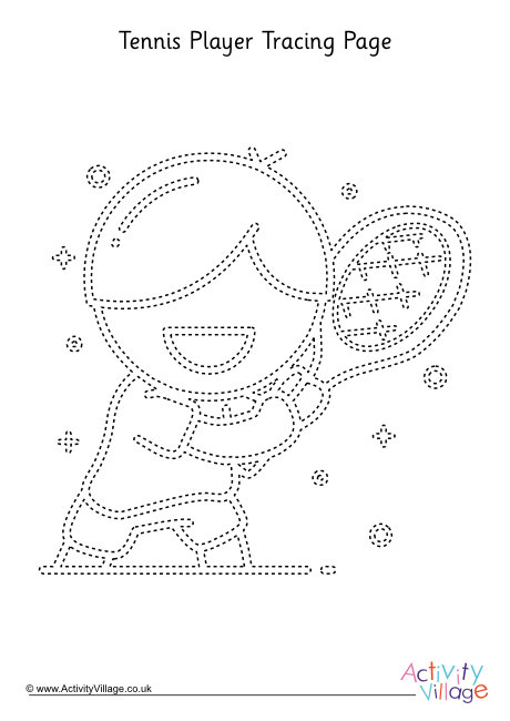 Tennis player tracing page