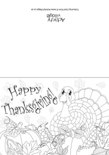 Thanksgiving Colouring Cards