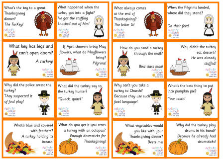 Thanksgiving Lunch Box Jokes for Kids