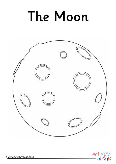 The Moon Colouring Page