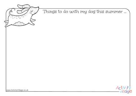 Things to do with my dog this summer