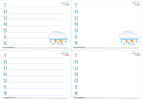 Thunder Acrostic Poem Printable