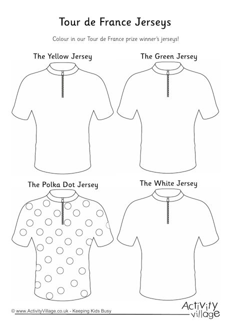 Tour de France Jersey Colouring