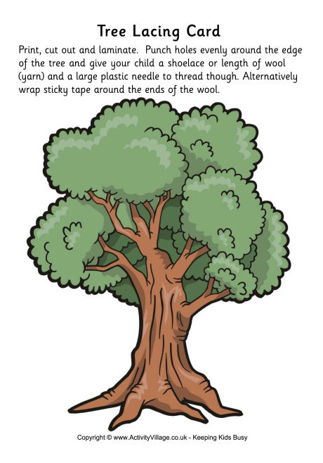Tree lacing card