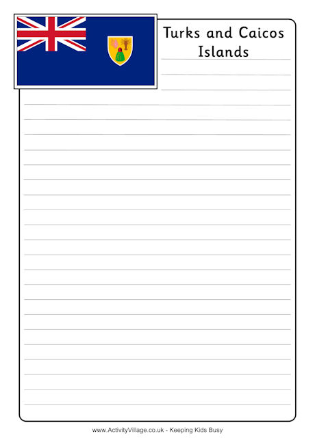 Turks and Caicos Islands notebooking page