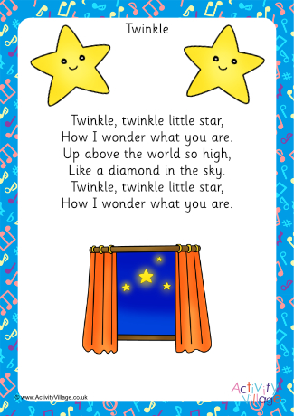 Twinkle Song Printable