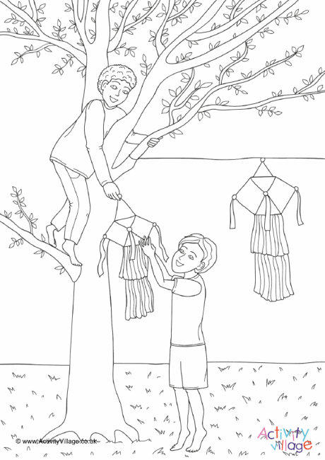 Vesak Colouring Page