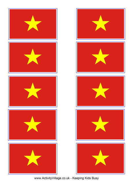 Vietnam Flag Printable