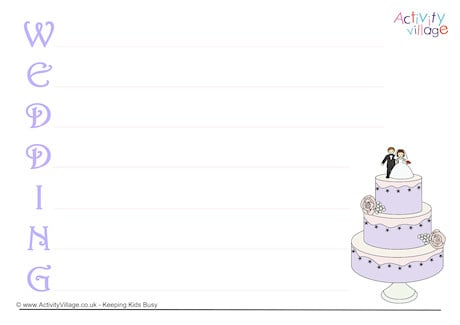 Wedding Acrostic Poem Printables