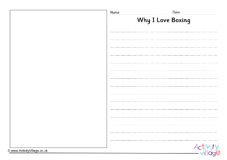 Why I Love Boxing Writing Prompt