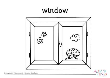 Download Window Colouring Page