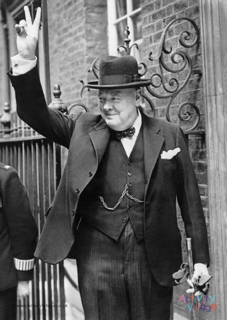 Winston Churchill victory poster