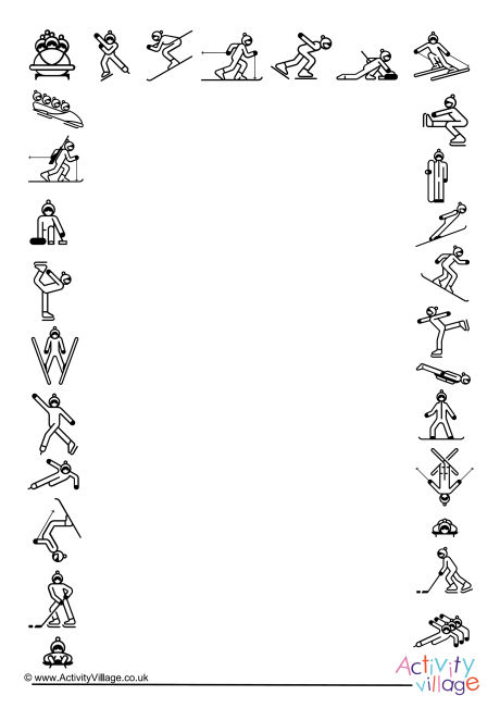 Winter Olympics sports frame