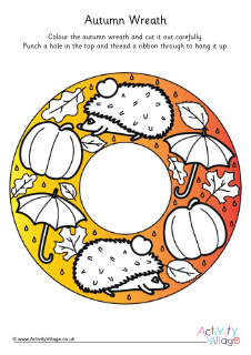 Wreath Colouring Pages