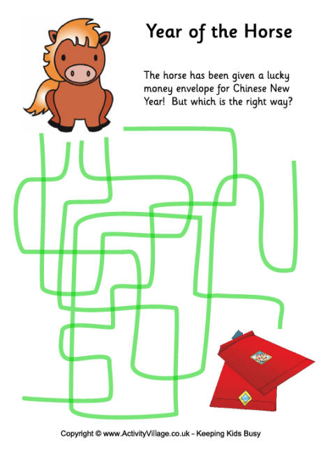 Year of the Horse - path puzzle