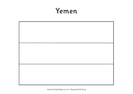 Yemen Flag Colouring Page