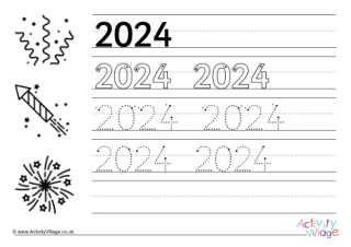 2024 Handwriting Worksheet