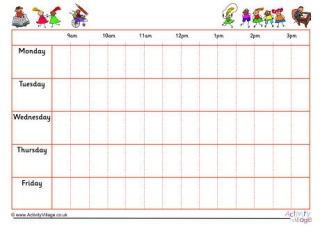 5 Day Weekly Schedule 2