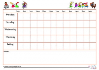 5 Day Weekly Schedule 6