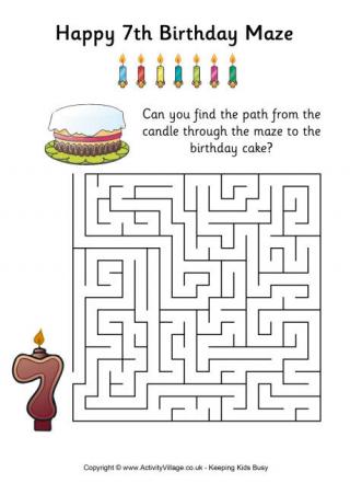 7th birthday puzzles
