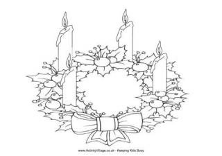 advent candles coloring page