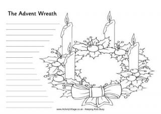 Advent Wreath Writing Activity