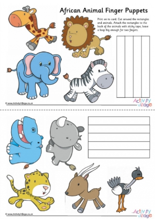 zoo animal finger puppets printable