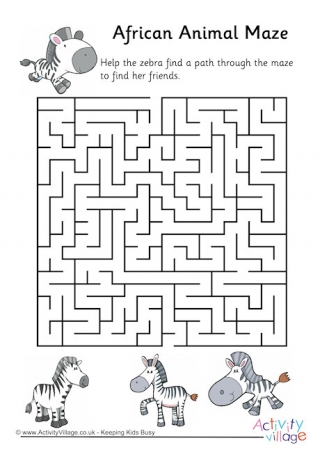 animal mazes for kids