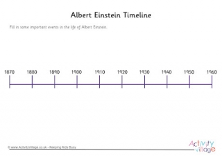 Albert Einstein Timeline Worksheet