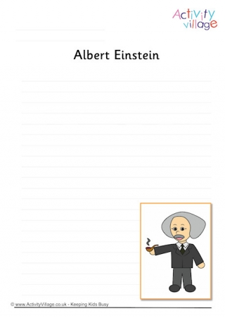 Albert Einstein Writing Page