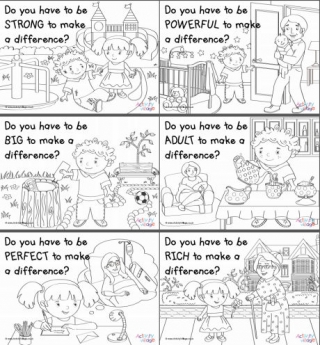 All Making A Difference Colouring Pages